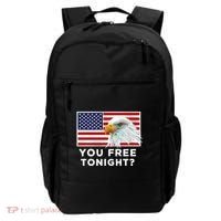 You Free Tonight? American Flag Bald Eagle Patriotic Usa Gift Backpack thumb 0