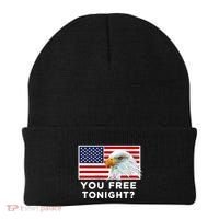 You Free Tonight? American Flag Bald Eagle Patriotic Usa Gift Beanie thumb 0