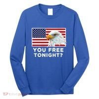 You Free Tonight? American Flag Bald Eagle Patriotic Usa Gift Long Sleeve Shirt thumb 0