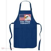 You Free Tonight? American Flag Bald Eagle Patriotic Usa Gift Apron thumb 0