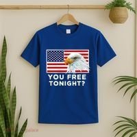 You Free Tonight? American Flag Bald Eagle Patriotic Usa Gift T-Shirt thumb 2