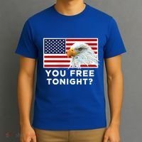 You Free Tonight? American Flag Bald Eagle Patriotic Usa Gift T-Shirt thumb 3