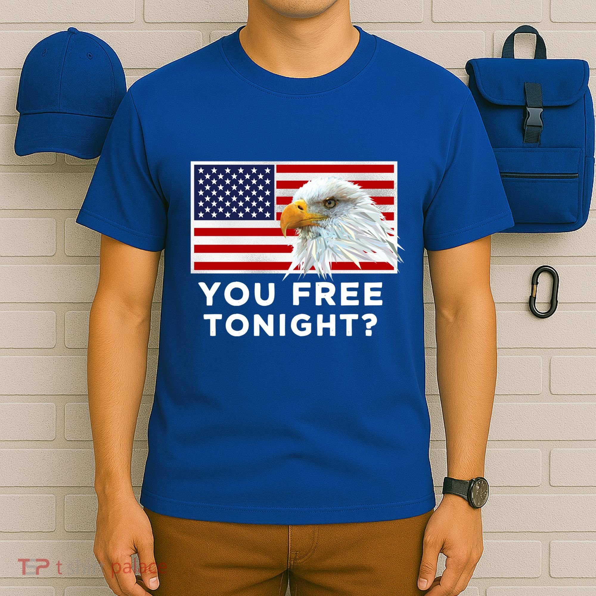 You Free Tonight? American Flag Bald Eagle Patriotic Usa Gift T-Shirt
