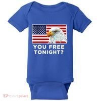 You Free Tonight? American Flag Bald Eagle Patriotic Usa Gift Baby Bodysuit thumb 0