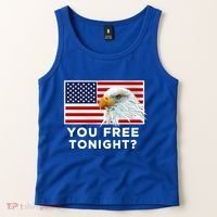 You Free Tonight? American Flag Bald Eagle Patriotic Usa Gift Tank Top thumb 2