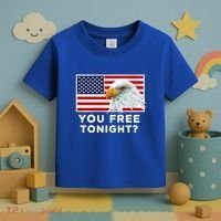 You Free Tonight? American Flag Bald Eagle Patriotic Usa Gift Toddler T-Shirt thumb 3