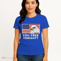 You Free Tonight? American Flag Bald Eagle Patriotic Usa Gift Women's T-Shirt thumb 4