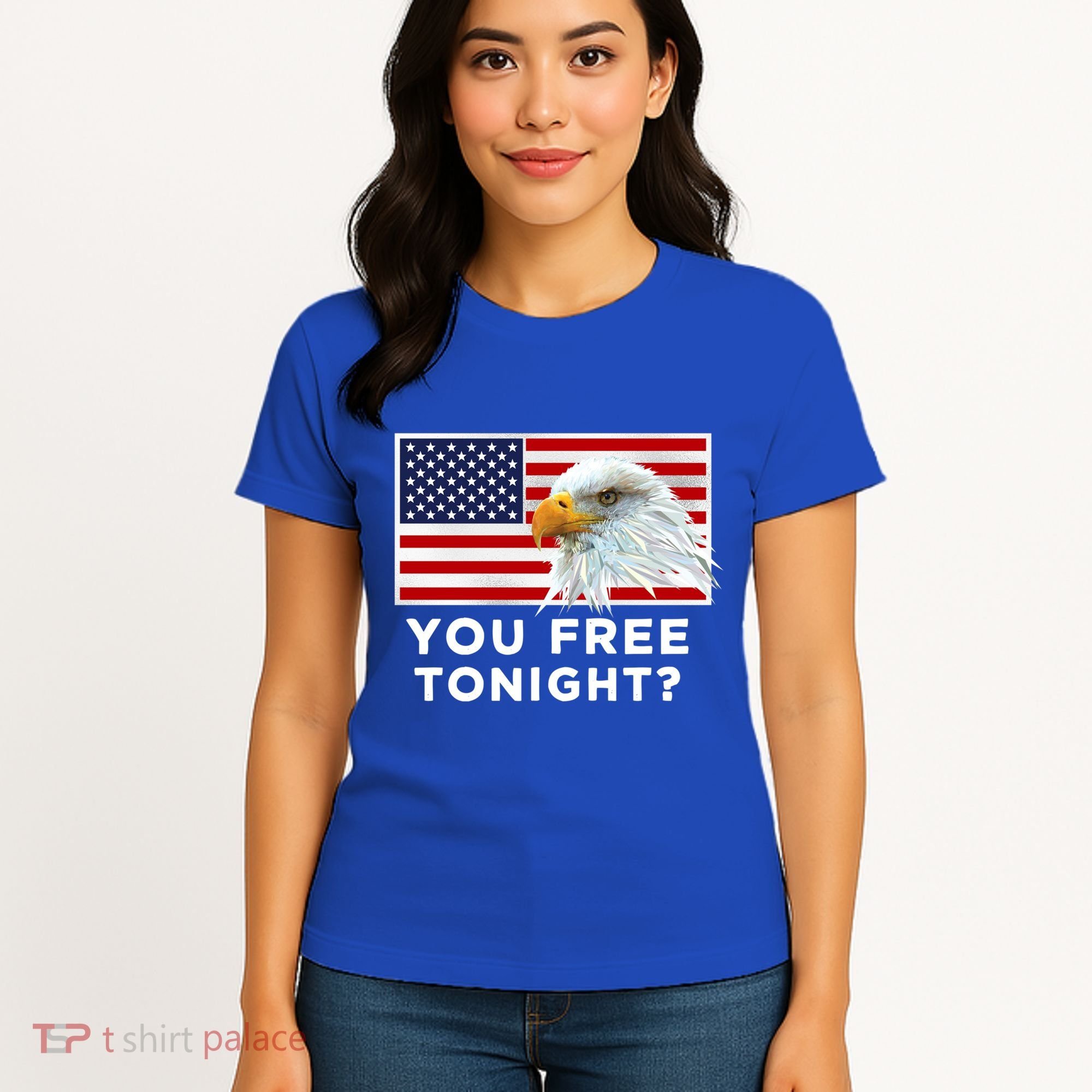 You Free Tonight? American Flag Bald Eagle Patriotic Usa Gift Women's T-Shirt