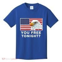 You Free Tonight? American Flag Bald Eagle Patriotic Usa Gift Kids T-Shirt thumb 0