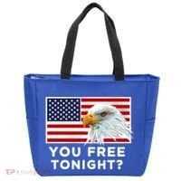 You Free Tonight? American Flag Bald Eagle Patriotic Usa Gift Tote Bag thumb 0