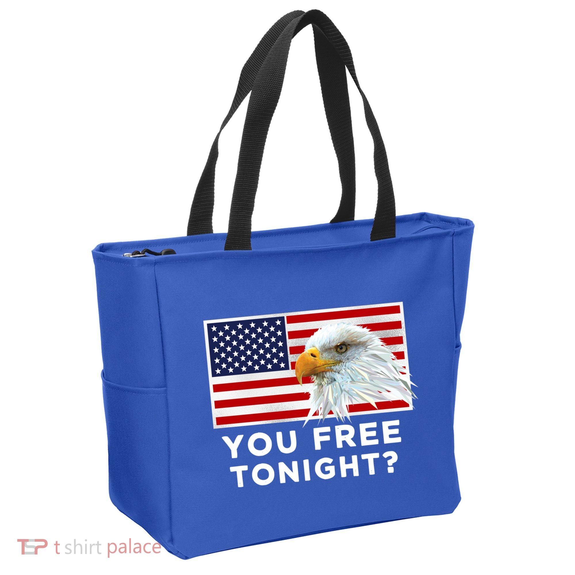 You Free Tonight? American Flag Bald Eagle Patriotic Usa Gift Tote Bag
