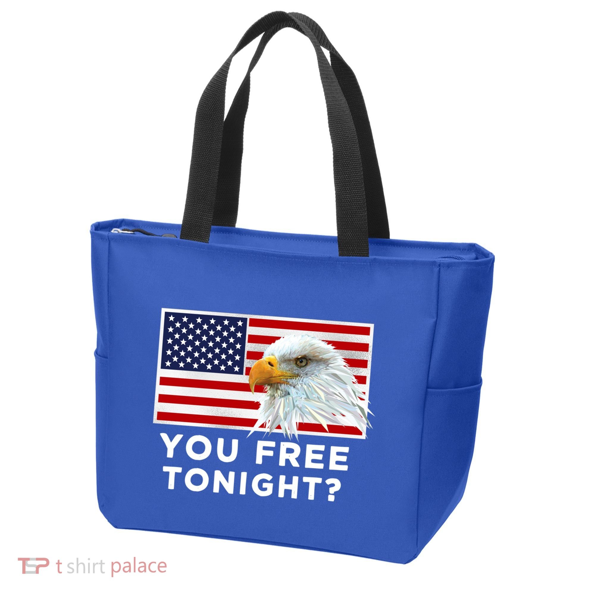 You Free Tonight? American Flag Bald Eagle Patriotic Usa Gift Tote Bag