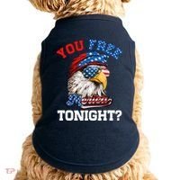 You Free Tonight Usa Flag Bald Eagle 4th Of July Doggie Tank thumb 0