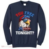 You Free Tonight Usa Flag Bald Eagle 4th Of July Sweatshirt thumb 0