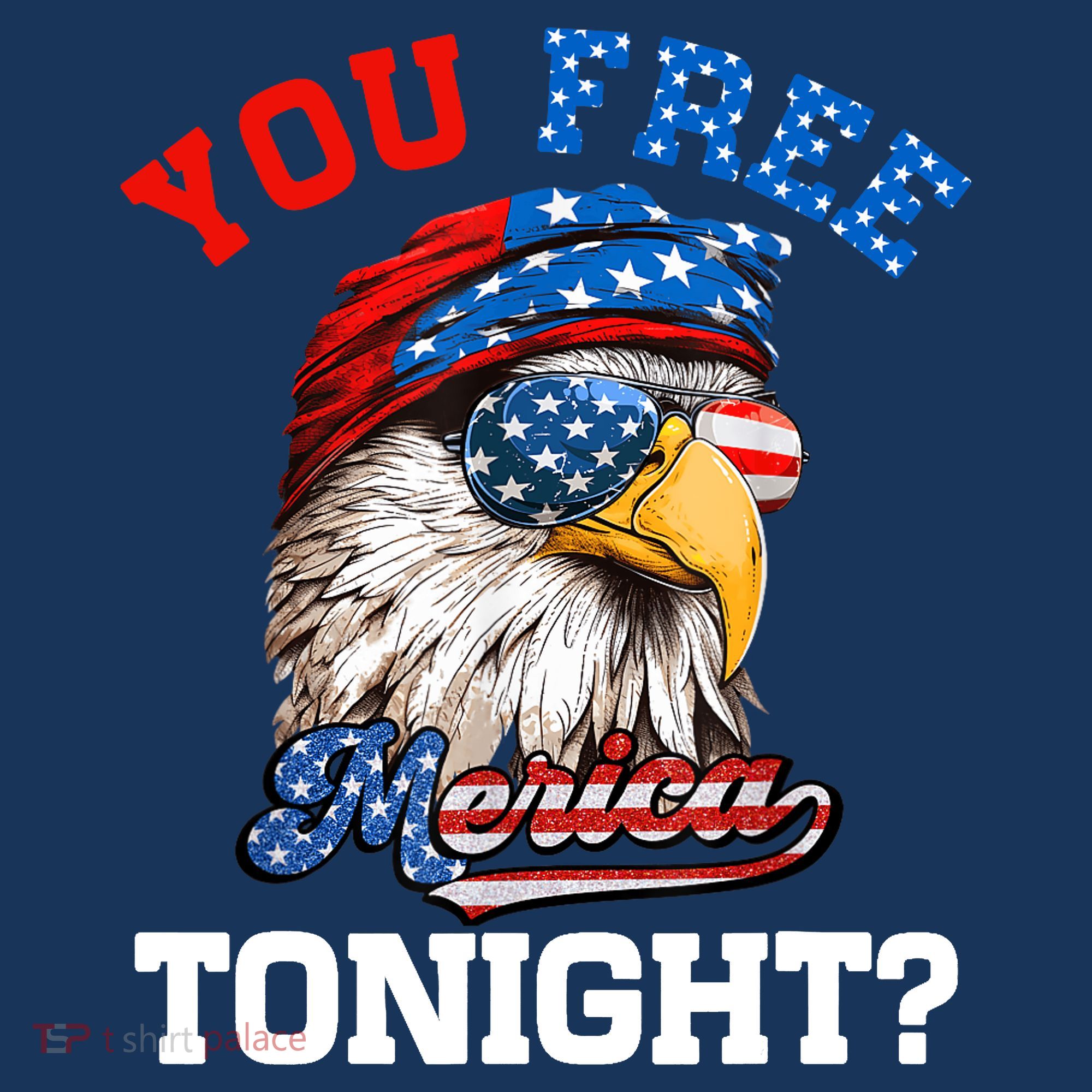 You Free Tonight Usa Flag Bald Eagle 4th Of July Mousepad