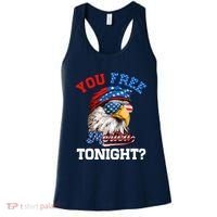 You Free Tonight Usa Flag Bald Eagle 4th Of July Women's Tank Top thumb 0