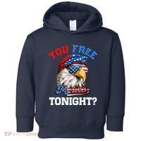 You Free Tonight Usa Flag Bald Eagle 4th Of July Toddler Hoodie thumb 0