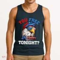 You Free Tonight Usa Flag Bald Eagle 4th Of July Tank Top thumb 3