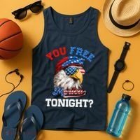 You Free Tonight Usa Flag Bald Eagle 4th Of July Tank Top thumb 4