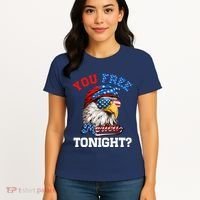 You Free Tonight Usa Flag Bald Eagle 4th Of July Women's T-Shirt thumb 4