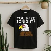 You Free Tonight Bald Eagle US Flag Sunglasses 4th of July T-Shirt thumb 2