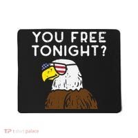You Free Tonight Bald Eagle US Flag Sunglasses 4th of July Mousepad thumb 0
