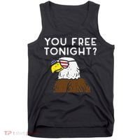 You Free Tonight Bald Eagle US Flag Sunglasses 4th of July Tank Top thumb 0