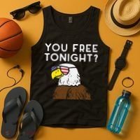 You Free Tonight Bald Eagle US Flag Sunglasses 4th of July Tank Top thumb 4