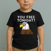 You Free Tonight Bald Eagle US Flag Sunglasses 4th of July Toddler T-Shirt thumb 2