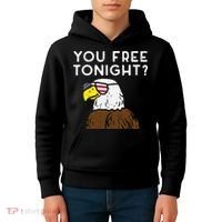 You Free Tonight Bald Eagle US Flag Sunglasses 4th of July Kids Hoodie thumb 4