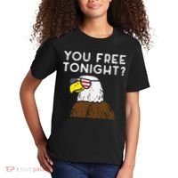 You Free Tonight Bald Eagle US Flag Sunglasses 4th of July Kids T-Shirt thumb 2