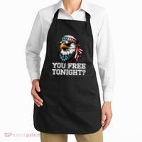 You Free Tonight Eagle Funny Patriotic American Apron thumb 2