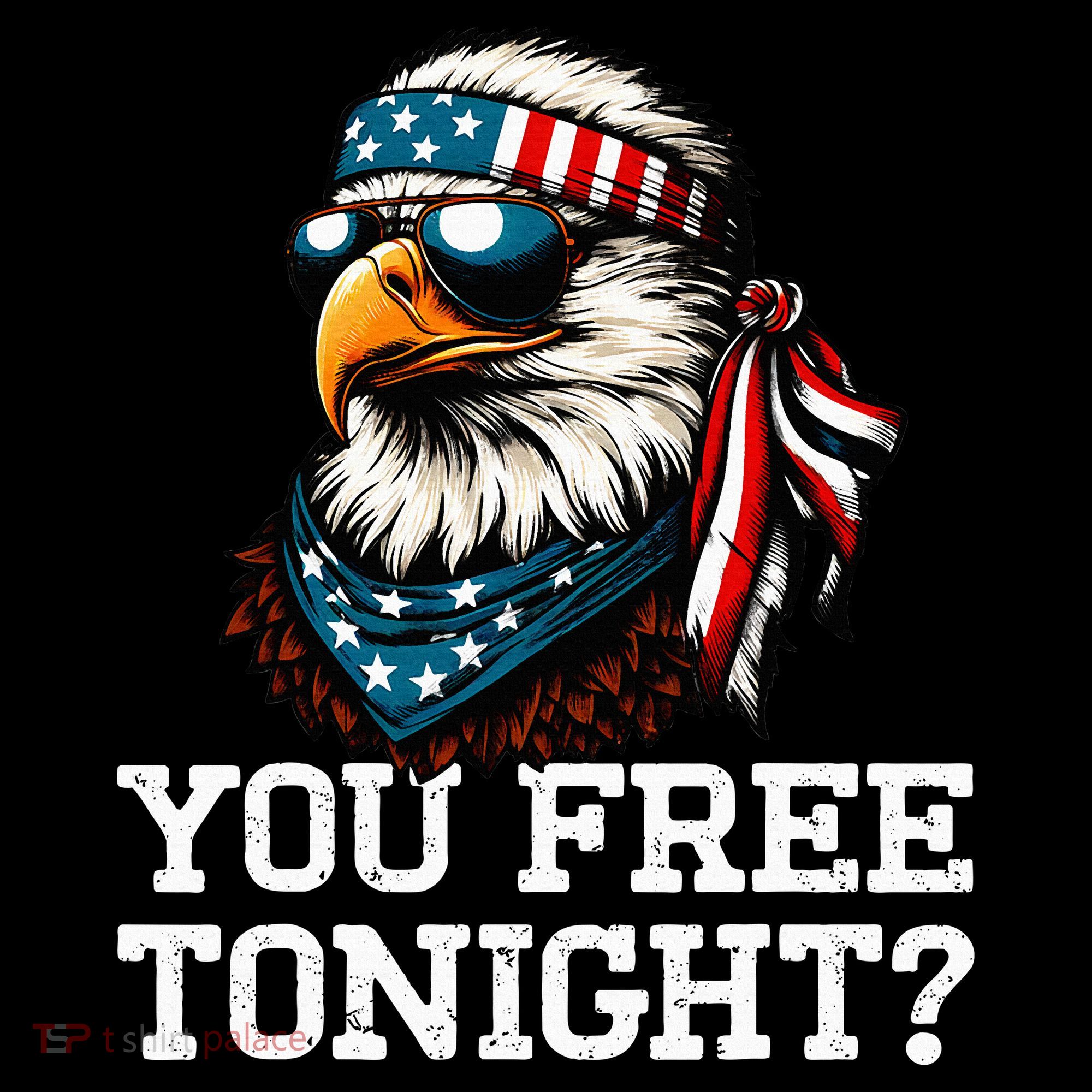 You Free Tonight Eagle Funny Patriotic American Women's Hoodie
