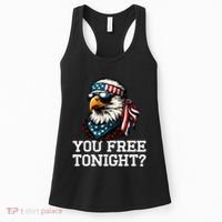 You Free Tonight Eagle Funny Patriotic American Women's Tank Top thumb 0