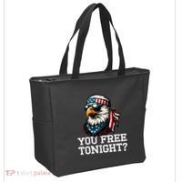 You Free Tonight Eagle Funny Patriotic American Tote Bag thumb 2