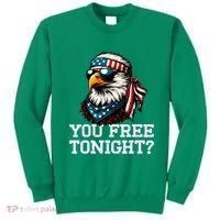 You Free Tonight Eagle Funny Patriotic American Sweatshirt thumb 0
