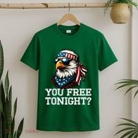 You Free Tonight Eagle Funny Patriotic American T-Shirt thumb 2