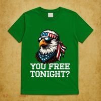 You Free Tonight Eagle Funny Patriotic American T-Shirt thumb 5