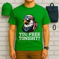 You Free Tonight Eagle Funny Patriotic American T-Shirt thumb 6