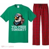 You Free Tonight Eagle Funny Patriotic American Pajama Set thumb 0
