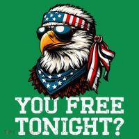 You Free Tonight Eagle Funny Patriotic American Ornament thumb 1