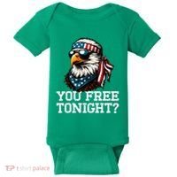 You Free Tonight Eagle Funny Patriotic American Baby Bodysuit thumb 0