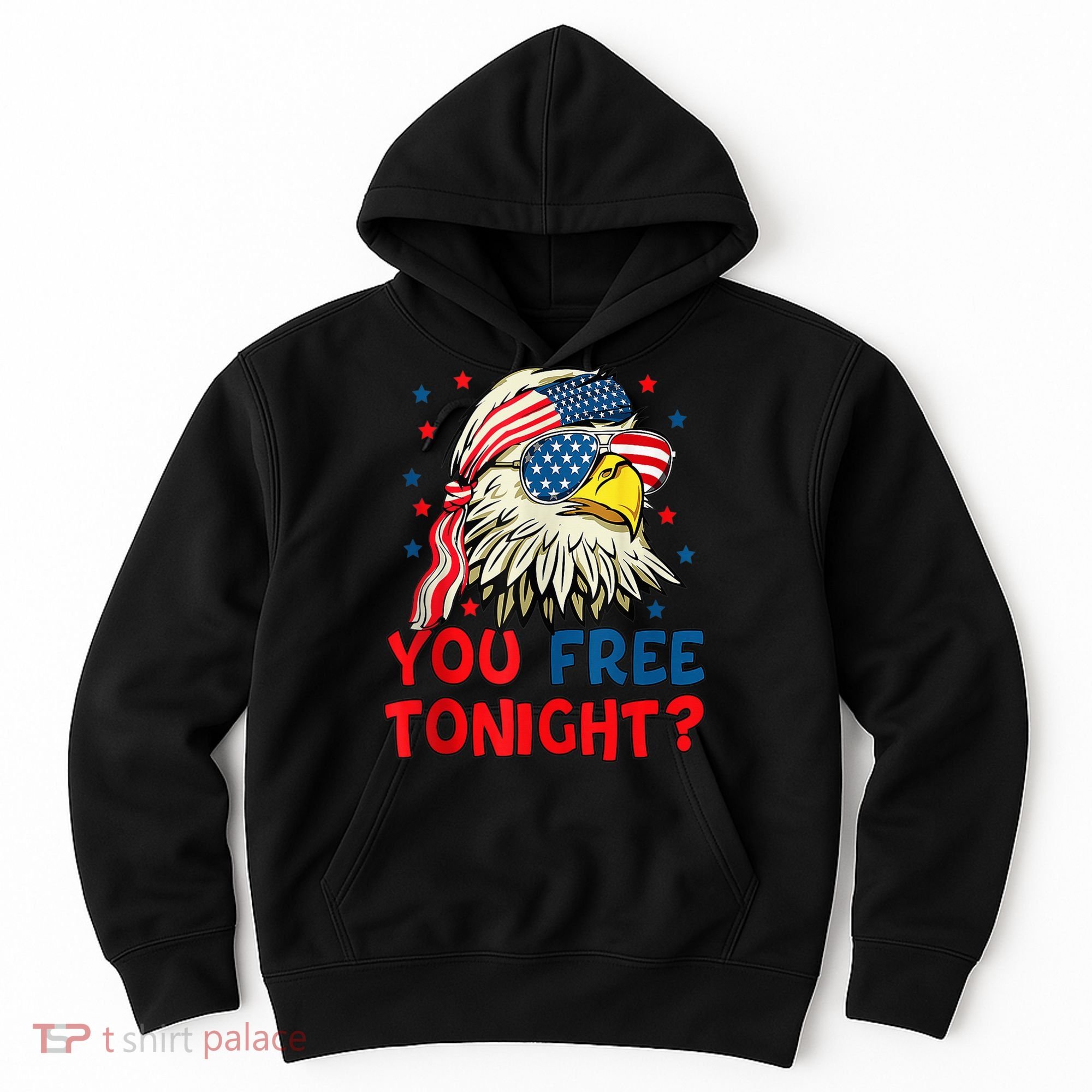 You Free Tonight Bald Eagle Mullet American Flag 4th Of July Hoodie