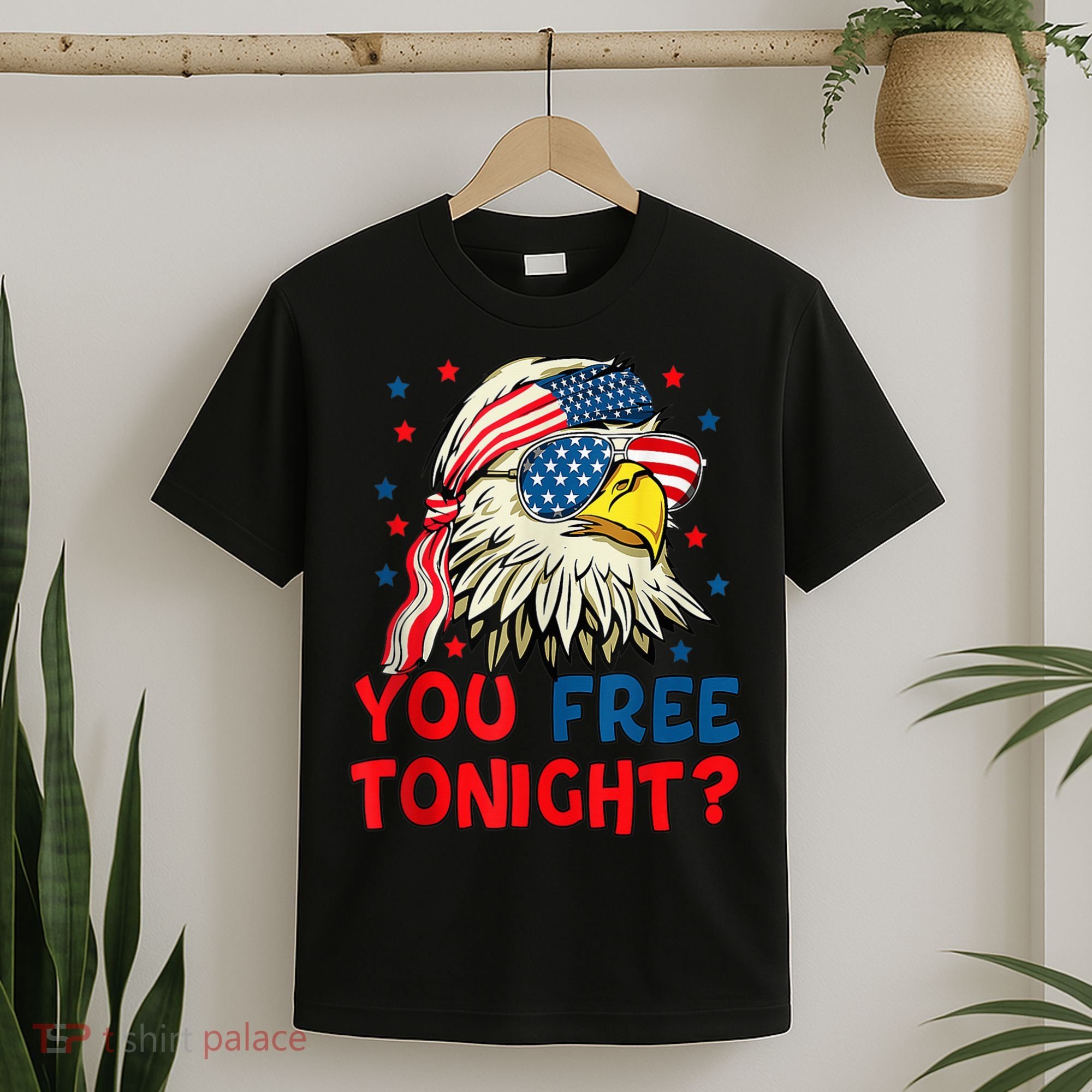 You Free Tonight Bald Eagle Mullet American Flag 4th Of July T-Shirt