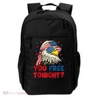 You Free Tonight Bald Eagle Mullet American Flag 4th Of July Backpack thumb 0