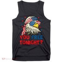 You Free Tonight Bald Eagle Mullet American Flag 4th Of July Tank Top thumb 0