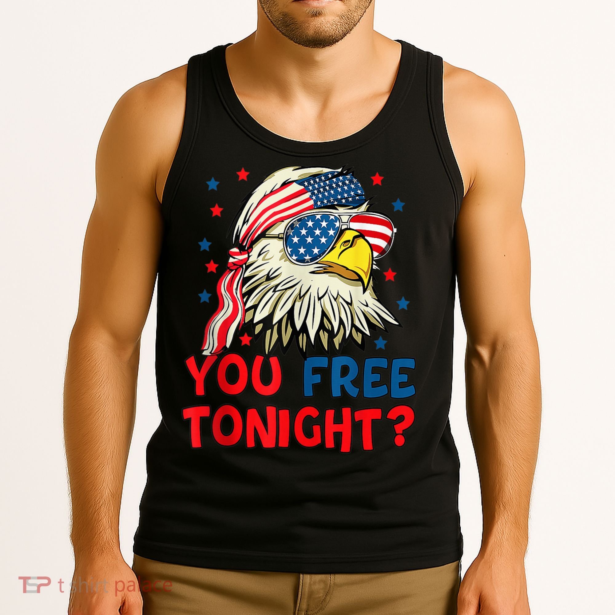 You Free Tonight Bald Eagle Mullet American Flag 4th Of July Tank Top