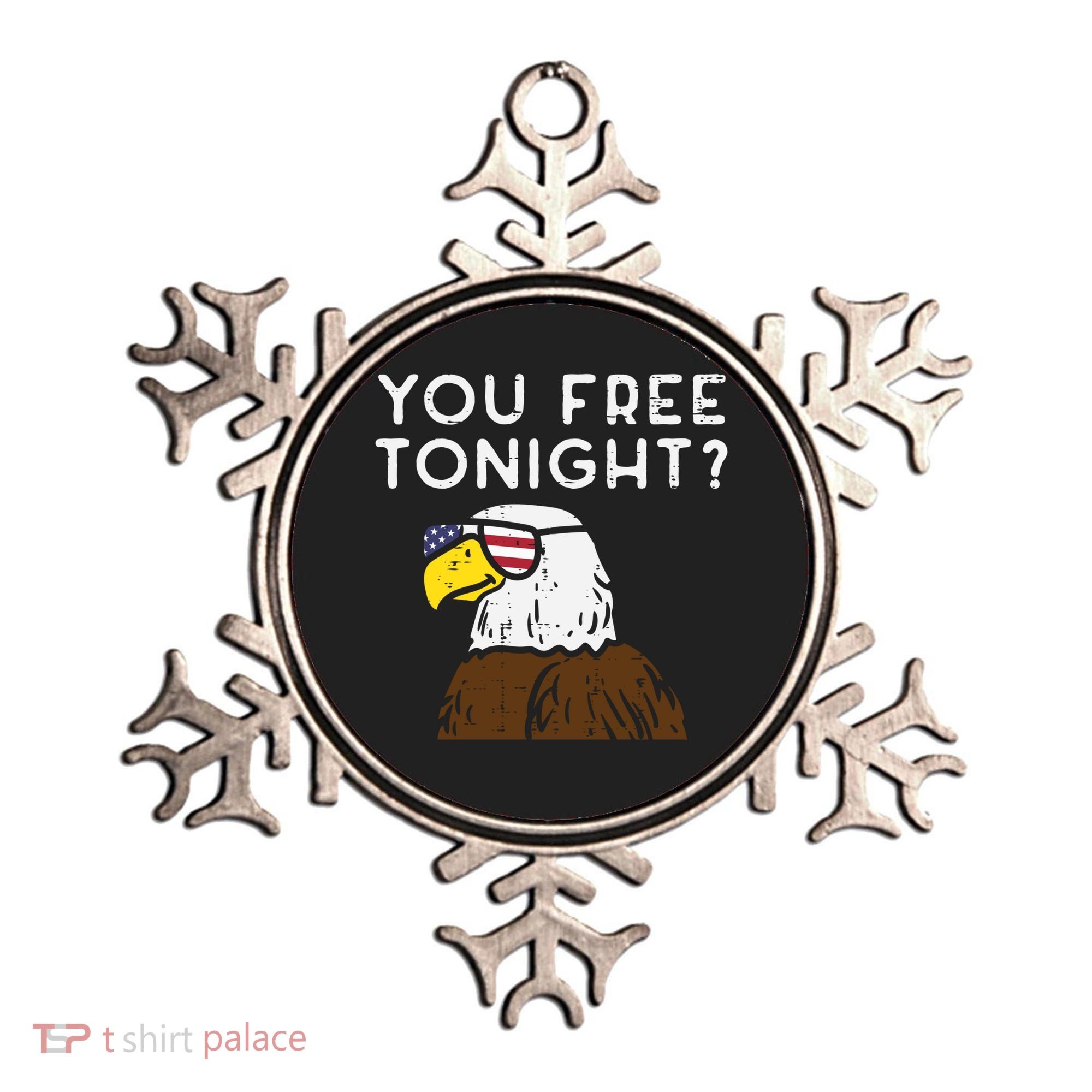 You Free Tonight Bald Eagle Us Flag Sunglasses 4th Of July Gift Ornament