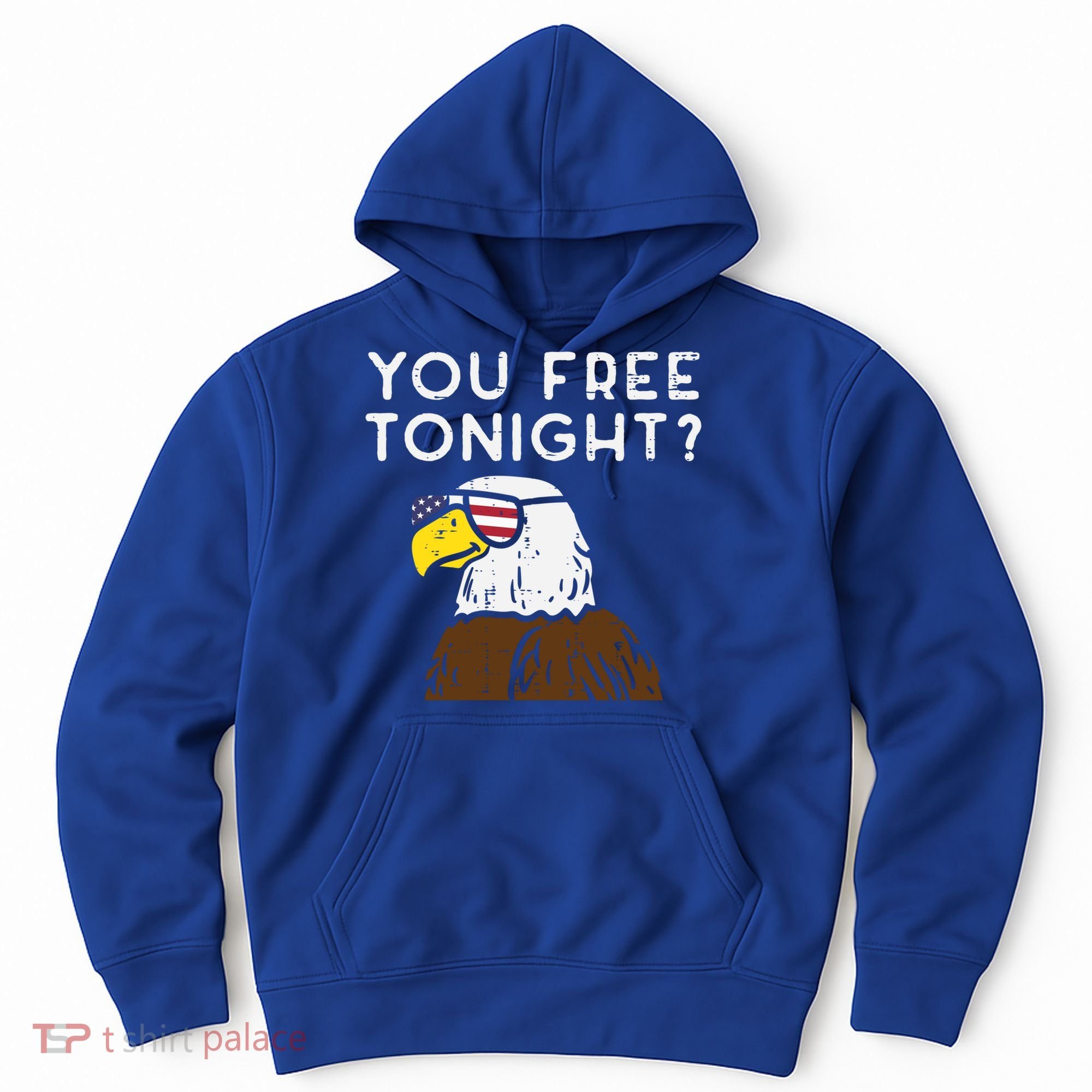 You Free Tonight Bald Eagle Us Flag Sunglasses 4th Of July Gift Hoodie