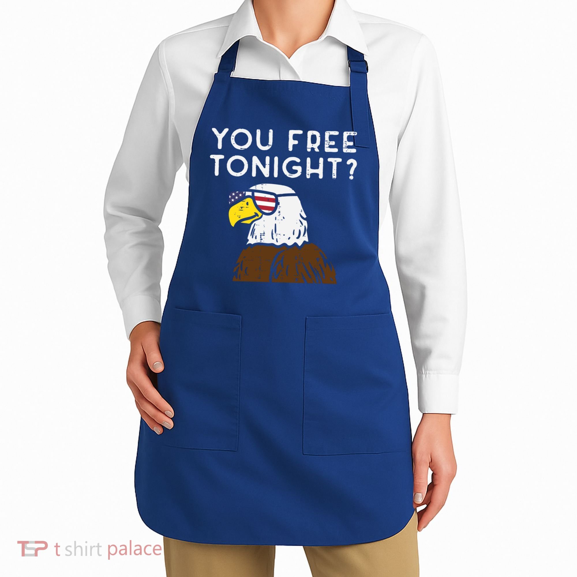 You Free Tonight Bald Eagle Us Flag Sunglasses 4th Of July Gift Apron